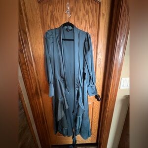 Eloquii Teal Long Sleeve Plus Size Dress